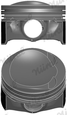 87-443800-00, Piston with rings and pin, NÜRAL, 06H107065DF, 028PI001320000, 40761600, 028PI001320010, 41197600