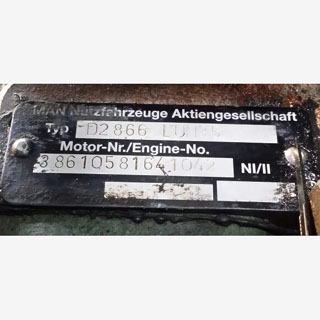 Man engine motor label