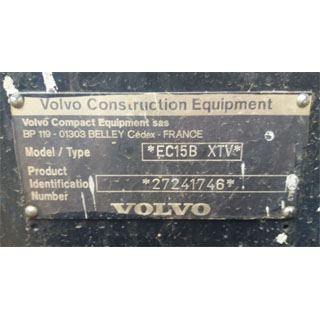 Volvo engine motor label