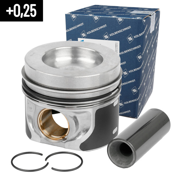 Piston with rings and pin - 40558610 KOLBENSCHMIDT - 028PI00129001, 028PI00100000, 03L107065G