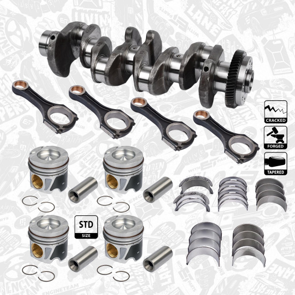 Crankshaft kit - HK0194VR2 ET ENGINETEAM - A6510302501, 6510302501, A6510300020