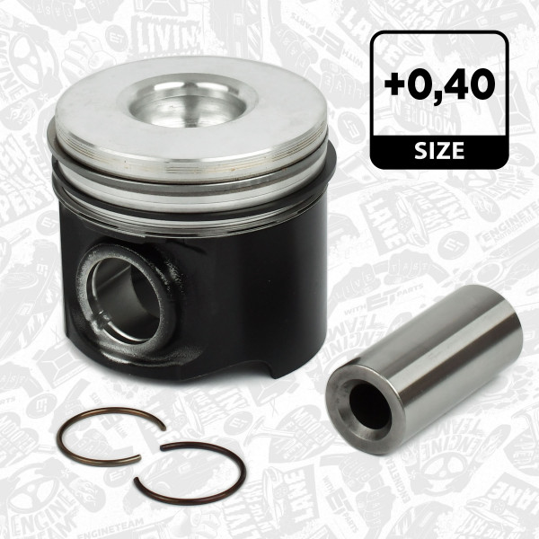 PM000840, Piston with rings and pin, ET ENGINETEAM, Citroen Jumper, Fiat Ducato, Iveco Daily 2,8HDi/JTD 8140 1999+, 2996901, 0099001, 851264, 94726630, A3505650.40MM, 851264MEC