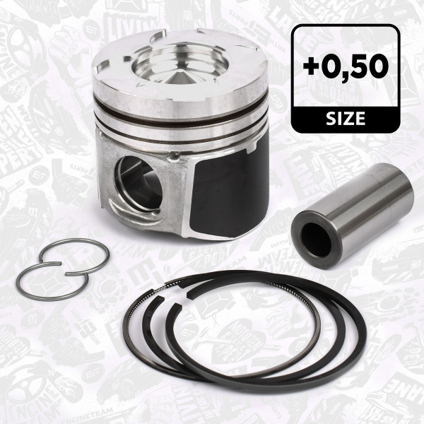 PM005150, Piston with rings and pin, ET ENGINETEAM, 40271620, 853395, MEC853395