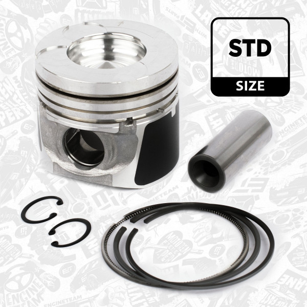 PM005600, Piston with rings and pin, ET ENGINETEAM, Nissan Navara Pathfinder Murano Cabstar 2,5dCi YD25DDTi 2010+, A2010-5X00A, A2010-5X01A, A2010-5X02A, 40363600, 40363601