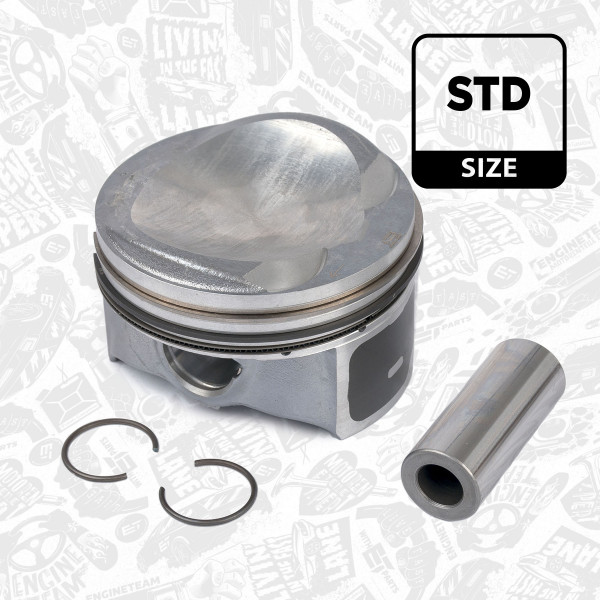 PM006000, Piston with rings and pin, ET ENGINETEAM, Skoda Superb, VW Tiguan, Audi Seat 1,8TSi BYT BZB CEAA 2006+, 06H107065BK, 06H107099AE, 06H107065T, 06J107065AG, 40251600