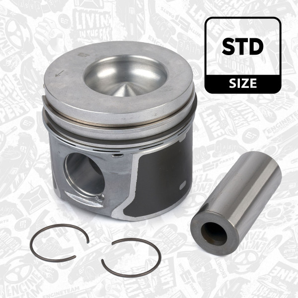 PM006200, Piston with rings and pin, ET ENGINETEAM, Ford Focus C-Max 1,8TDCi 2005+ , 1364105, 5M5Q-6102-AA, 5M5Q6102AA, 87-437000-00, 99963600