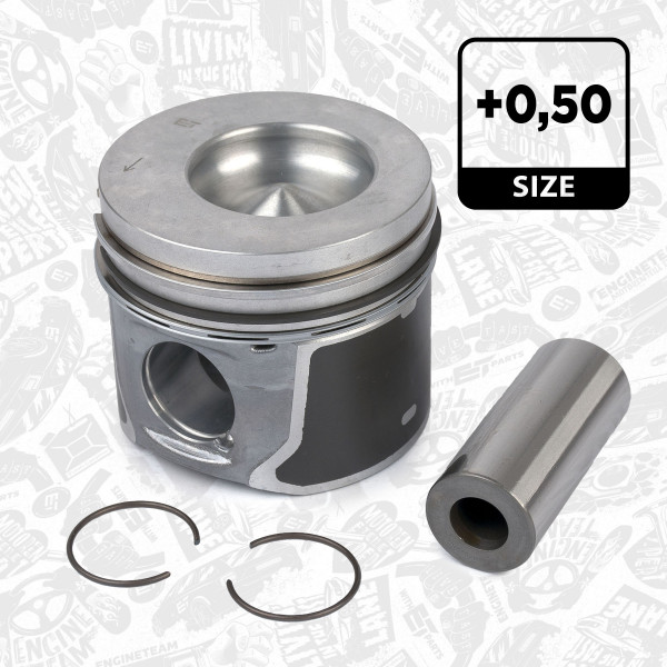 PM006250, Piston with rings and pin, ET ENGINETEAM, Ford Focus C-Max 1,8TDCi 2005+ , 87-437007-10, 99963620