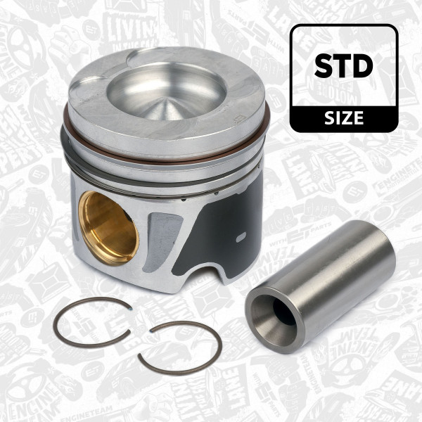 PM006500, Piston with rings and pin, ET ENGINETEAM, Mercedes Sprinter Vito 2,2CDi OM651 2007+, A6510300417, A6510300917, A6510301017, A6510303317, 6510300417, 6510300917, 6510301017, 6510303317, A6510300800, 010320651000, 40776600, 87-433400-10