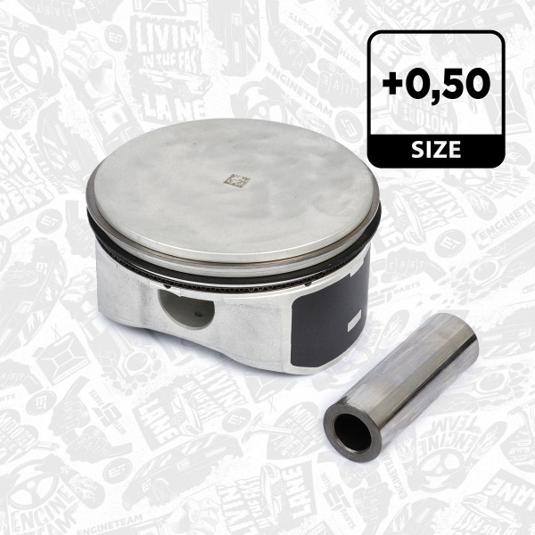 PM006750, Piston with rings and pin, ET ENGINETEAM, Opel Meriva Vectra 1,8 16V X18XE Z18XE 2001+, 0120201, 852765, 99741610