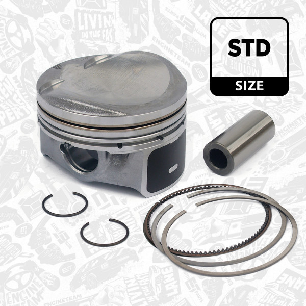 Piston with rings and pin - PM006900 ET ENGINETEAM - 06H107065DL, 06H107065BS, 06H107065BF