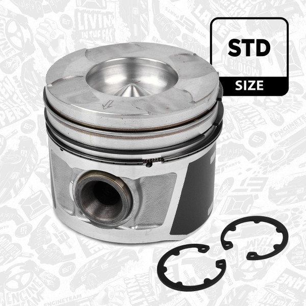 Piston with rings and pin - PM008900 ET ENGINETEAM - 55204145, 55232072, 55253576