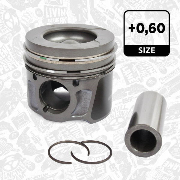 PM010560, Piston with rings and pin, ET ENGINETEAM, Citroen Peugeot C4 C5 Jumpy 3008 5008 407 RHC (DW10CTED4) 2,0HDI 2009+