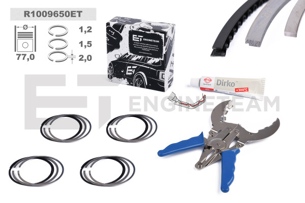 4x Piston Ring Kit - R1009650ET ET ENGINETEAM - 800079010050