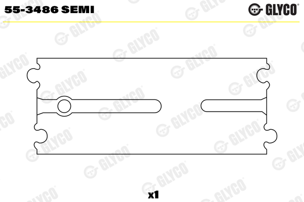 Small End Bushes, connecting rod - 55-3486 SEMI GLYCO - 51.02405-1005, 51.02405-1011