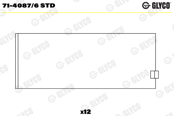 Ojniční ložisko - 71-4087/6 STD GLYCO - 2991514, 2991515, 2995999