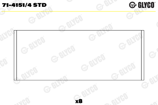 71-4151/4 STD, Ojniční ložisko, Lož.ojn.(PL)set/Cyl.4/1,8TD, GLYCO