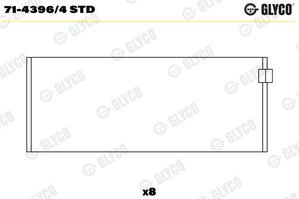 Ojniční ložisko - 71-4396/4 STD GLYCO - RTC2993