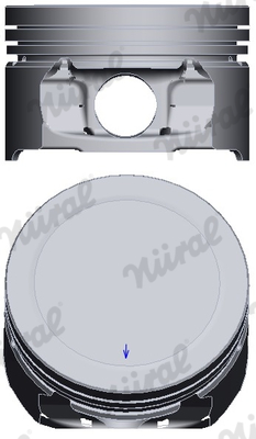 Piston with rings and pin - 87-139407-00 NÜRAL - 8713940700, 87-139407-00