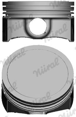 Piston with rings and pin - 87-435500-00 NÜRAL - 55561413, 623565, 0623565