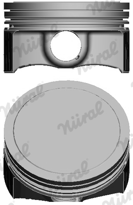 Piston with rings and pin - 87-435507-00 NÜRAL