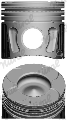 87-435706-10, Piston with rings and pin, NÜRAL