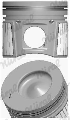 Piston with rings and pin - 87-437007-10 NÜRAL