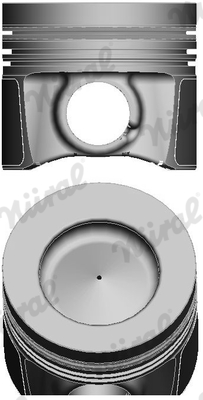 Piston with rings and pin - 87-444107-00 NÜRAL - 028PI001380002, 028PI001400002, 8744410700