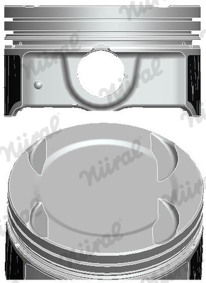 87-522700-00, Piston with rings and pin, NÜRAL, LFL102580, LFL103580, 24083STD