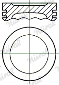 87-523600-00, Piston with rings and pin, NÜRAL, C39907, 18206KSTD, 2791700, JLM1966/1