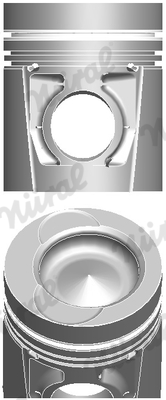 87-743400-50, Piston with rings and pin, NÜRAL, 2136500, 94446600, A354120STD
