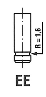 R6122/RNT, Výfukový ventil, Ventil výfuk.EX (1), FRECCIA, 12915-71C50, 1274, 711002, V94125, VL131100, 6122EX
