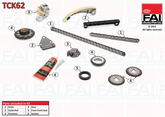 Timing Chain Kit - TCK62 FAI AutoParts - 12762-77E00, 12811-77E00, 401089FK