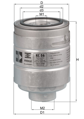 Fuel Filter - KC56 MAHLE - 0K46723570, RF8313440, RF8313ZA5