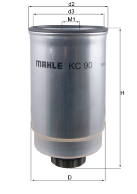 Kraftstofffilter - KC90 MAHLE - 5020307, 5023362, 6129466