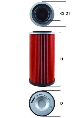 Vzduchový filtr - LX608 MAHLE - 1654606N00, 16546G9801, AY120NS023