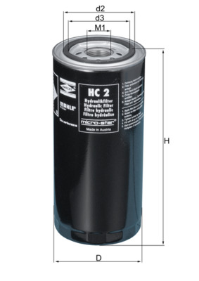 Hydraulický filtr, automatická převodovka - HC2 MAHLE - 04111774, 0501205442, 06686/10050