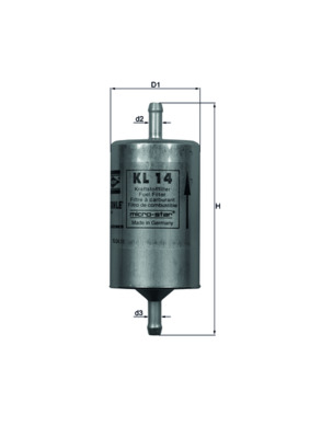Palivový filtr - KL14 MAHLE - 025121113, 0818502, 119113204500