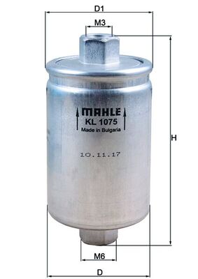 Palivový filtr - KL1075 MAHLE - 2108210999, 211201117010, 21120111701001