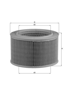 Vzduchový filtr - LX446 MAHLE - 1378083000, 1378083010, 99000990YJ002