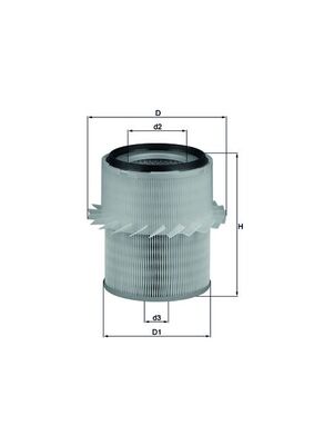 Vzduchový filtr - LX673 MAHLE - MD620563, MR239466, MR323949