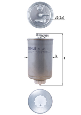Palivový filtr - KL43 MAHLE - 1655556, 16901S6FE01, WJN000130