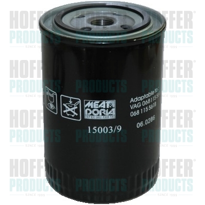 Oil Filter - HOF15003/9 HOFFER - 068115561, 078115561D, 078115561H