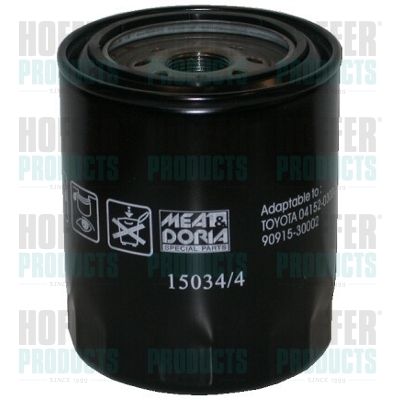 HOF15034/4, Oil Filter, HOFFER, 11977090620, 9091503006, 9091503899, AY100TY020, I9091503006, J9091503006, WL5114302, XM3J6731AA, 90915300028T, J9091530002, WL9114302, XM346731AA, 4089653, WLY014302, 0415203006, 3598332, 1213438, 9091530002, 0986452062, 100081, 1002213, 15034/4, 2324800, A70-0506, BC1214, CTY11151, DF863, ELH4240, FT5429, FX0163
