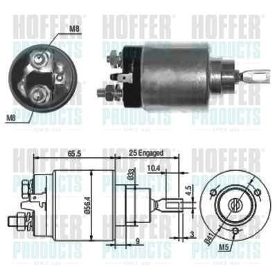 Solenoid Switch, starter - HOF46074 HOFFER - 31100-83011*, 580299*, 5802CG