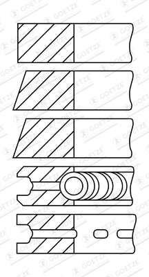 Piston Ring Kit - 08-164400-00 GOETZE ENGINE