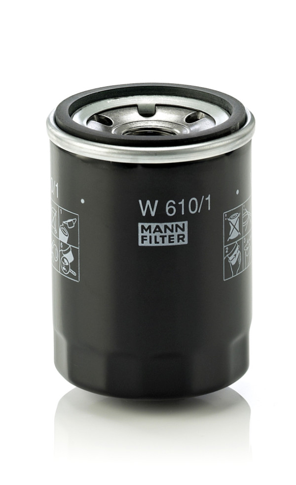 Olejový filtr - W 610/1 MANN-FILTER - 02/630225, 140516190, 15601-87110