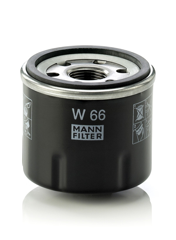Oil Filter - W 66 MANN-FILTER - 15208-00QAG, 8200257642, 0451104025
