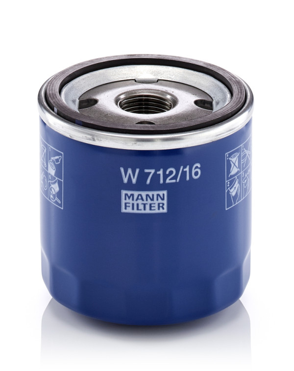Olejový filtr - W 712/16 MANN-FILTER - 46808398, 60612882, 606128821