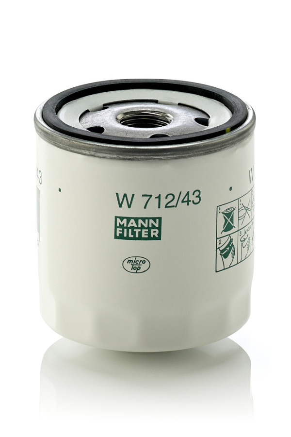 Olejový filtr - W 712/43 MANN-FILTER - 00K04781452BF, 047115561F, 1026285