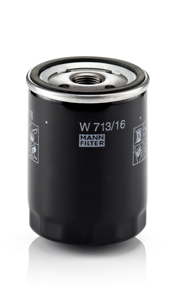 Olejový filtr - W 713/16 MANN-FILTER - 1109AR, 4648378, 5016954